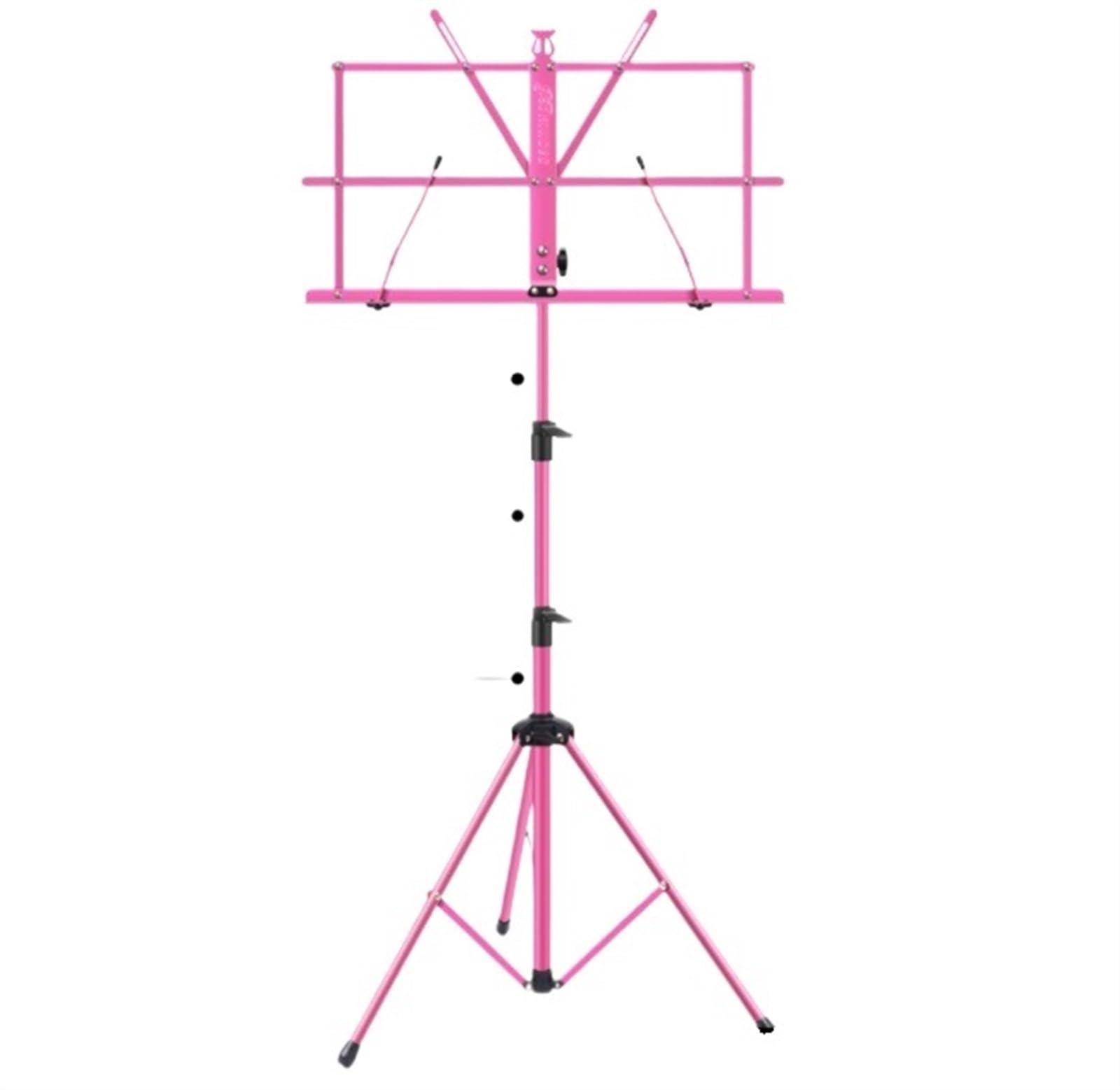 Stojak Nuty Przenośny Regulowany Statyw Muzyczny Składany Dla Orkiestry Arkusz(Pink)