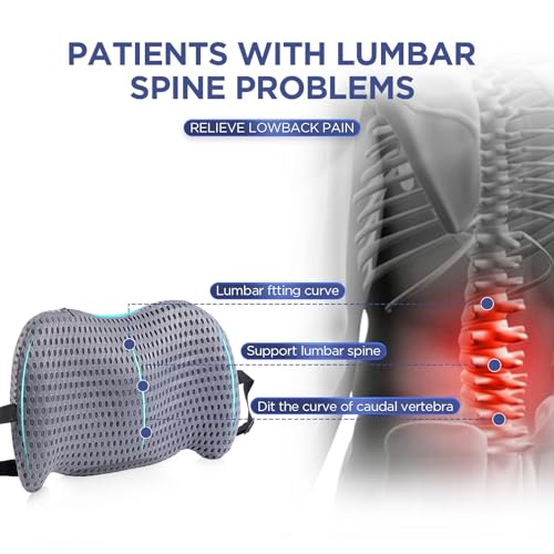 image for BYMECOST Lumbar Support Pillow for Office Chair, Car Lumbar Pillow Low