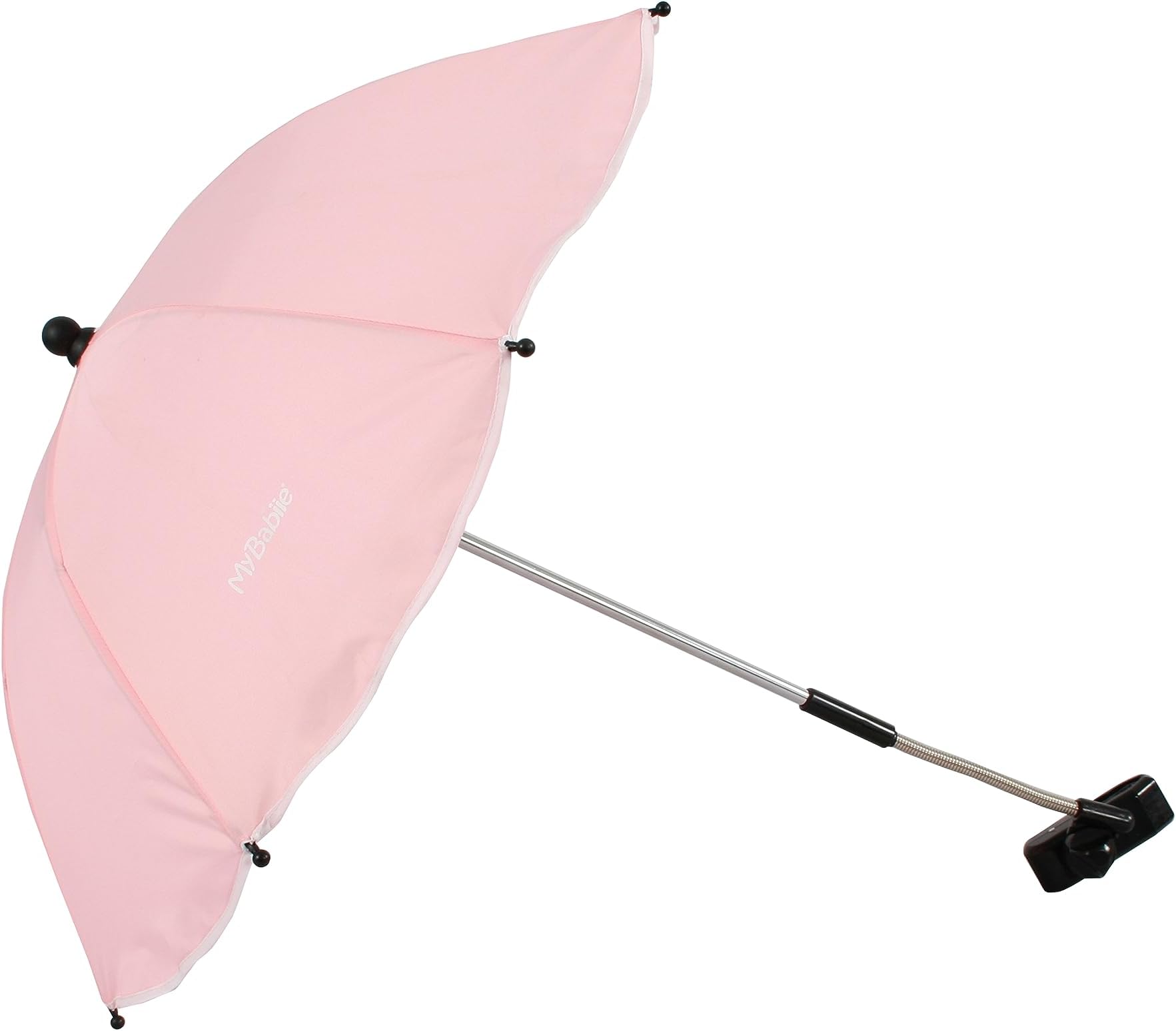My Babiie Pushchair Parasol - UV Fabric Sunshade, Universal Fitting for Strollers and Pushchairs, Buggy Shade, Practical Pram Accessory, Multi Angle, Sun Protection - Pink