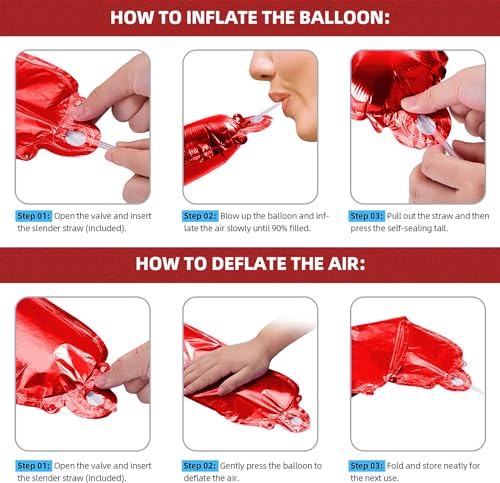 Image of Happy Birthday Balloon Banner Custom Phrase Balloons letter 16 inch Personalized Alphabet Letters Foil Mylar Balloons (Red)