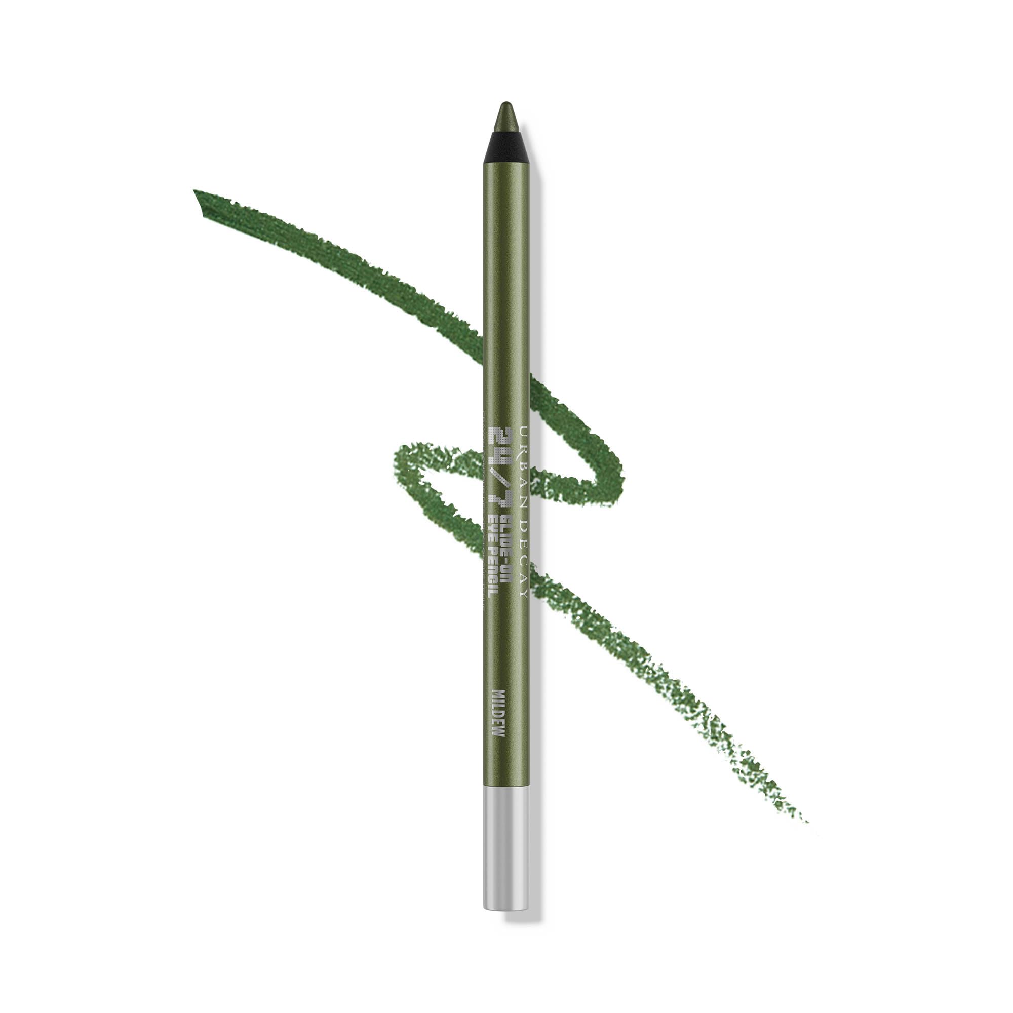 urban decay 24/7 glide-on waterproof eyeliner pencil - smudge-proof, long-lasting, transfer-proof, up to 16hr wear, smooth no-tug formula, mildew (deep forest green shimmer) - 0.04 oz