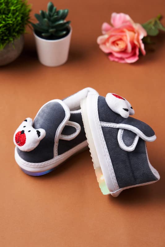 CHIU Led Chu-Chu Fur Blue Shoes with Double Strap for Baby Boys & Baby Girls (for 12-15 Months, 15-18 Months, 18-21 Months, 21-24 Months) 2 51ciU2Bk3rL
