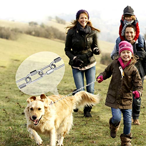 Uporstvo Quick Link 5/32Inch 304 Stainless Steel, 50Pcs Oval Threaded Chain Link M4,D Shape Repair Chain,500Lbs Capacity,Large Dog Chain,Camping Equipment #TOP5