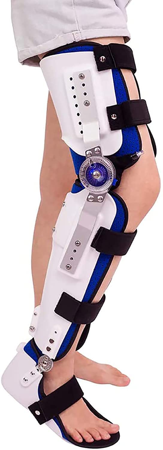 Rodillera con bisagras, soporte de ortesis de rodilla, estabilizador de articulaciones, rodillera con bisagras, protector fijo de fractura, férula de protección de pierna, soporte fijo