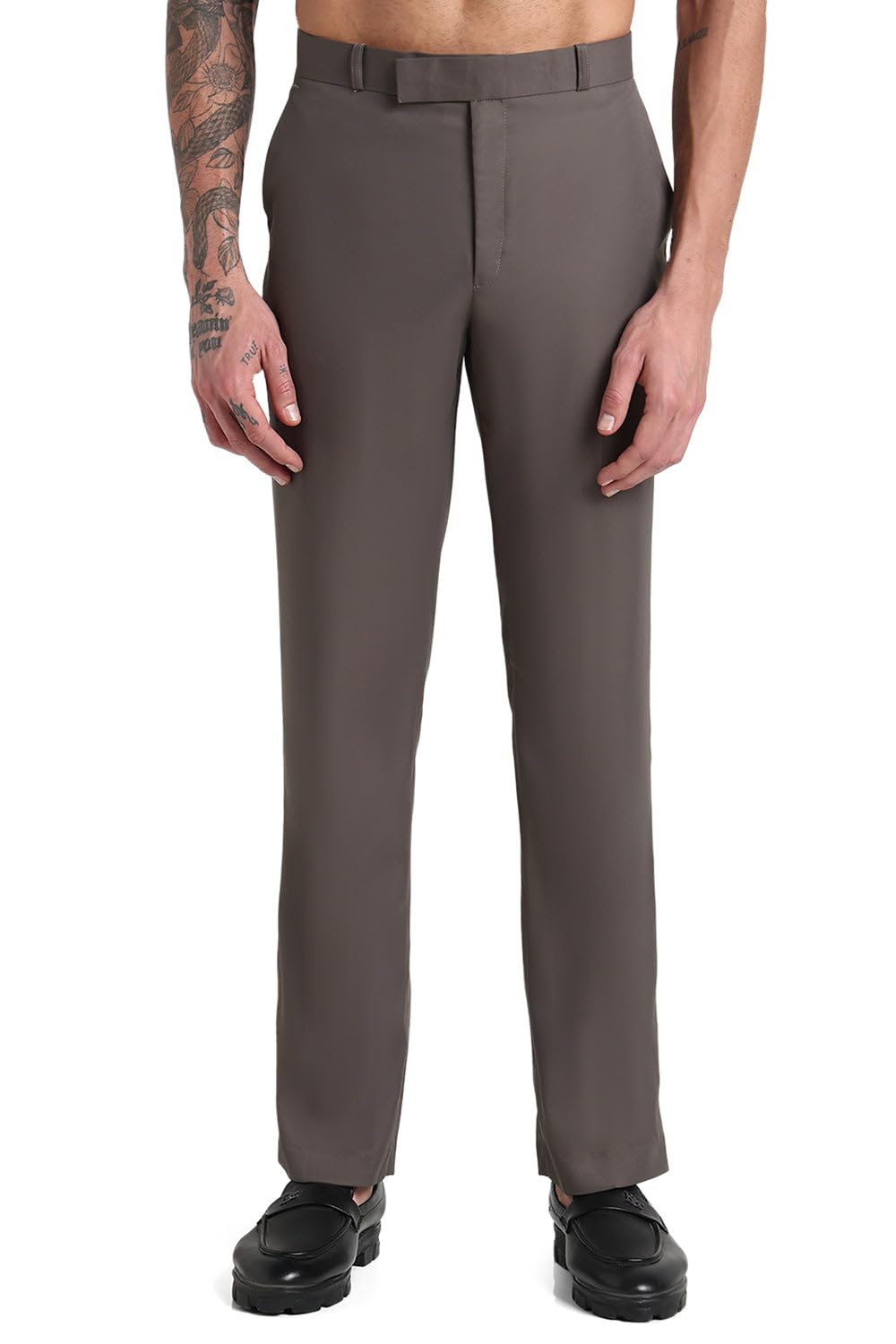 showoffff Men's Grey Solid Slim Fit Formal Trousers-JE-A121-2_Grey-picture-10