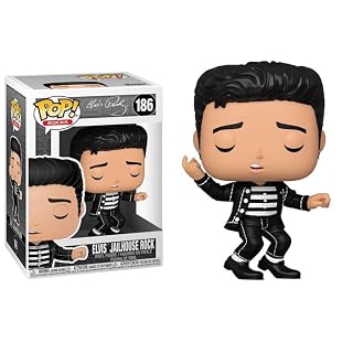 Funko Pop Elvis Presley + Protector Figurine en vinyle Pop ! Rocks Coffret cadeau livré avec étui de protection ToyBop (Elvis Jailhouse Rock) - Les Beatles, Paul McCartney, John Lennon, RIngo Starr, George Harrison