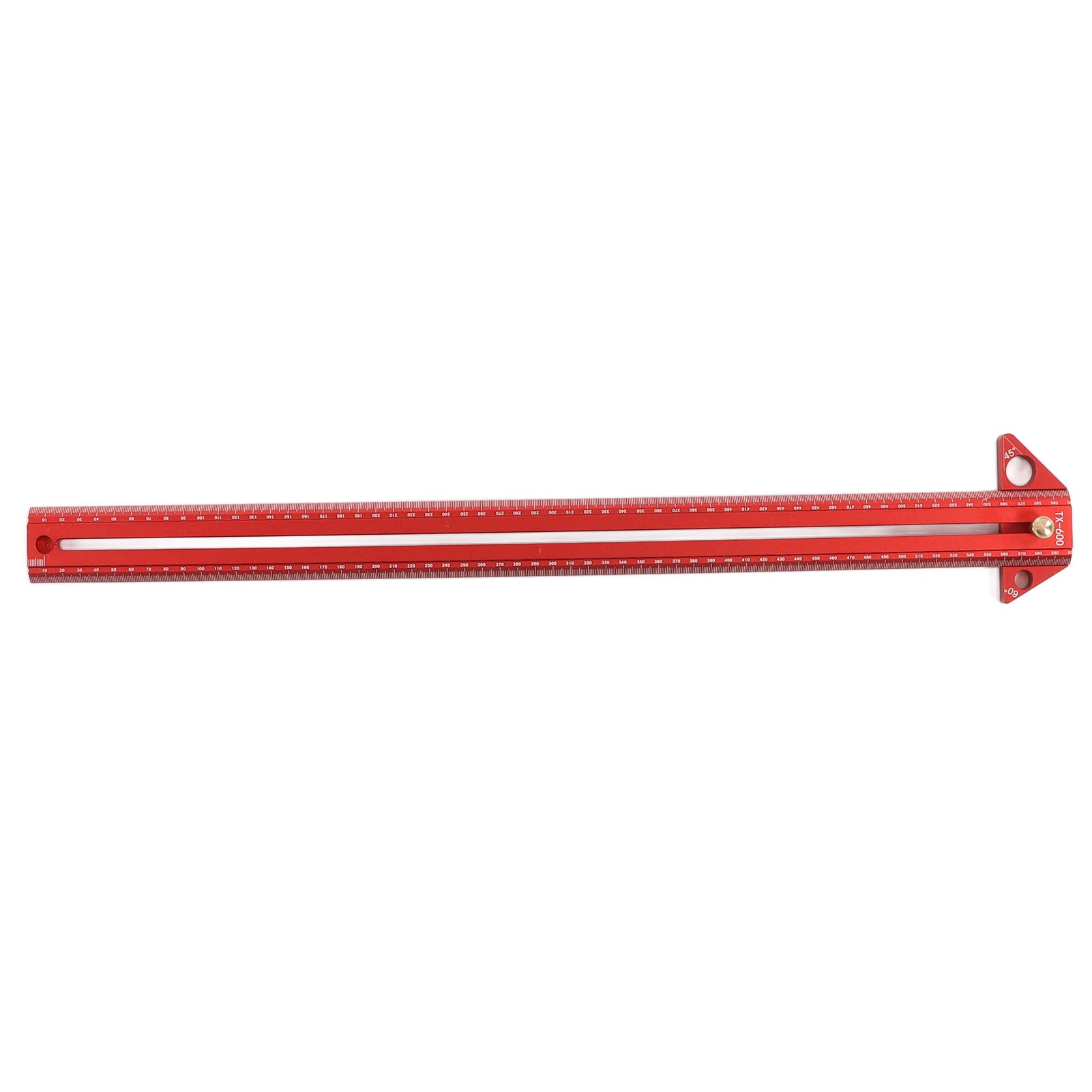 Linijka do pomiaru kąta w kształcie litery T do obróbki drewna Wielofunkcyjna aluminiowa stopowa przenośna linijka do pomiaru kąta (60 cm)