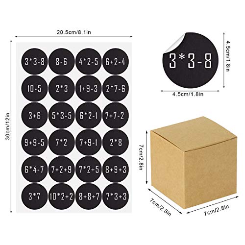 51ciV4m66AL Bluelves Calendriers de l'Avent, DIY Boîtes pour Calendrier de l'Avent à Remplir, 24 Papier Kraft Set de Boîtes Calendrier, Calendriers de Noël, Cadeaux de Noël, Boites Cadeau Noël avec Autocollants