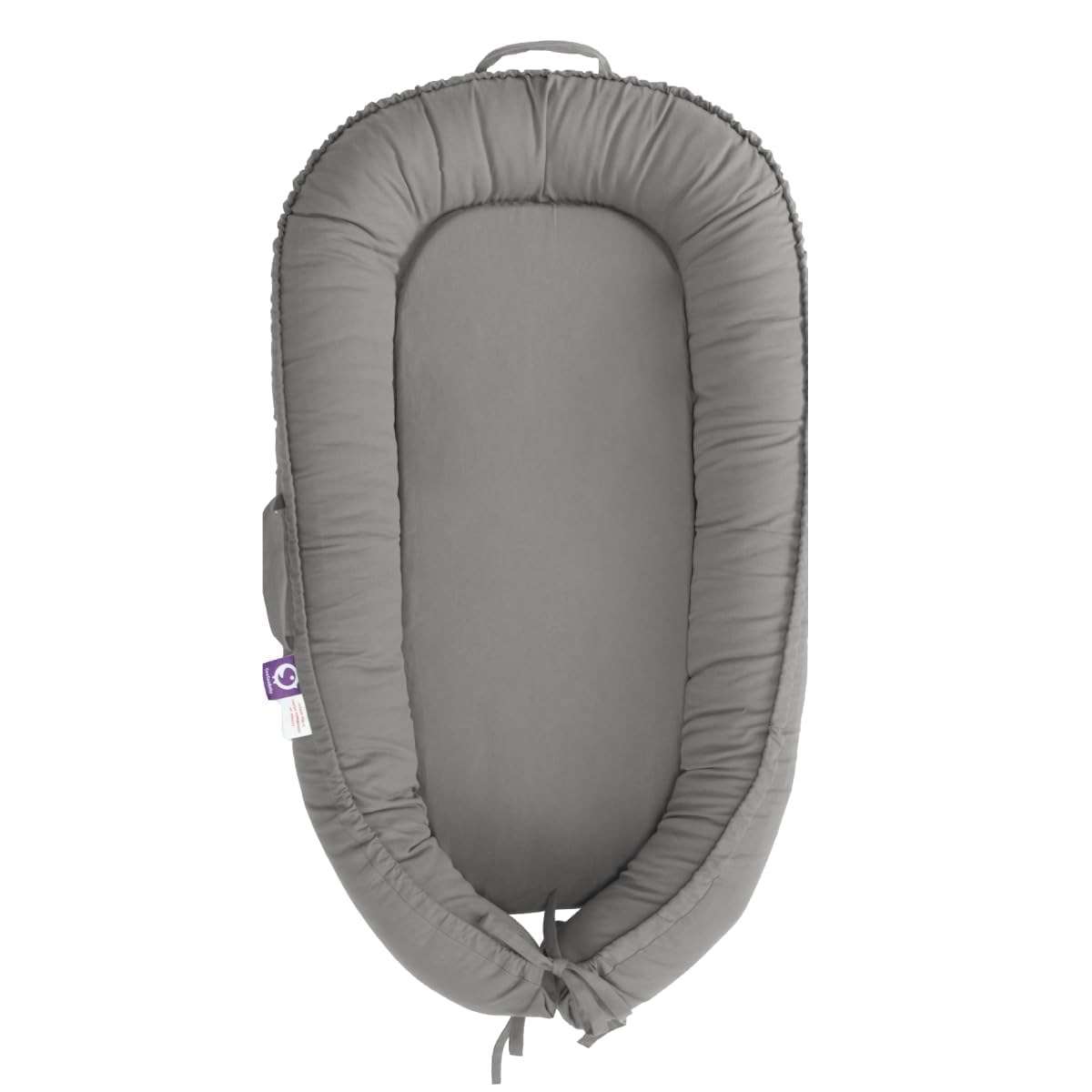 CooCooBaby Infant Lounger, Baby Nest Cover for Baby Girls & Boys, Newborn Essentials for Baby 0-18 Months, 100% Cotton Breathable (Slate_Gray)