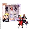 P.M.I. Naruto Shippuden Collectible Mini Figures 6 Pack Deluxe Box | Anime Action Toy Set Featuring Team 7 Ninjas, Akatsuki, Legendary Sannin & Rare Shinobi (Assortment D)