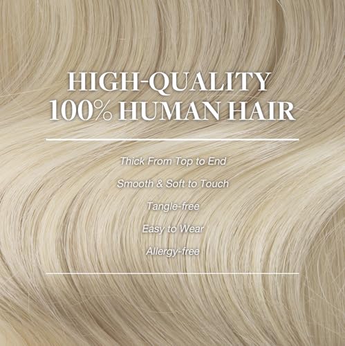 Image of GOO GOO Clip in Hair Extensions Real Human Hair Blonde Remy Extensions