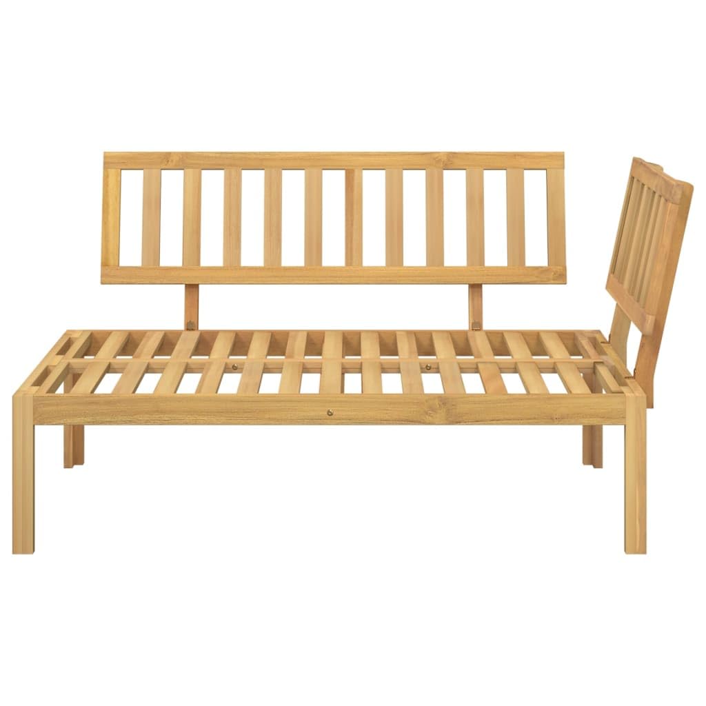 vidaXL Garten Ecksofa, Palettensofa für Garten Terrasse Innenhof, Modular Gartensofa mit Latten-Design, Gartenmöbel, Massivholz Akazie