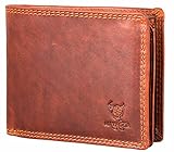 8 Kartenfächer jedes einzeln genäht - 1 Fach mit Sichtfenster - 1 Kleingeldfach mit Druckknopfverschluss - 1 Fach für den Einkaufswagenchip