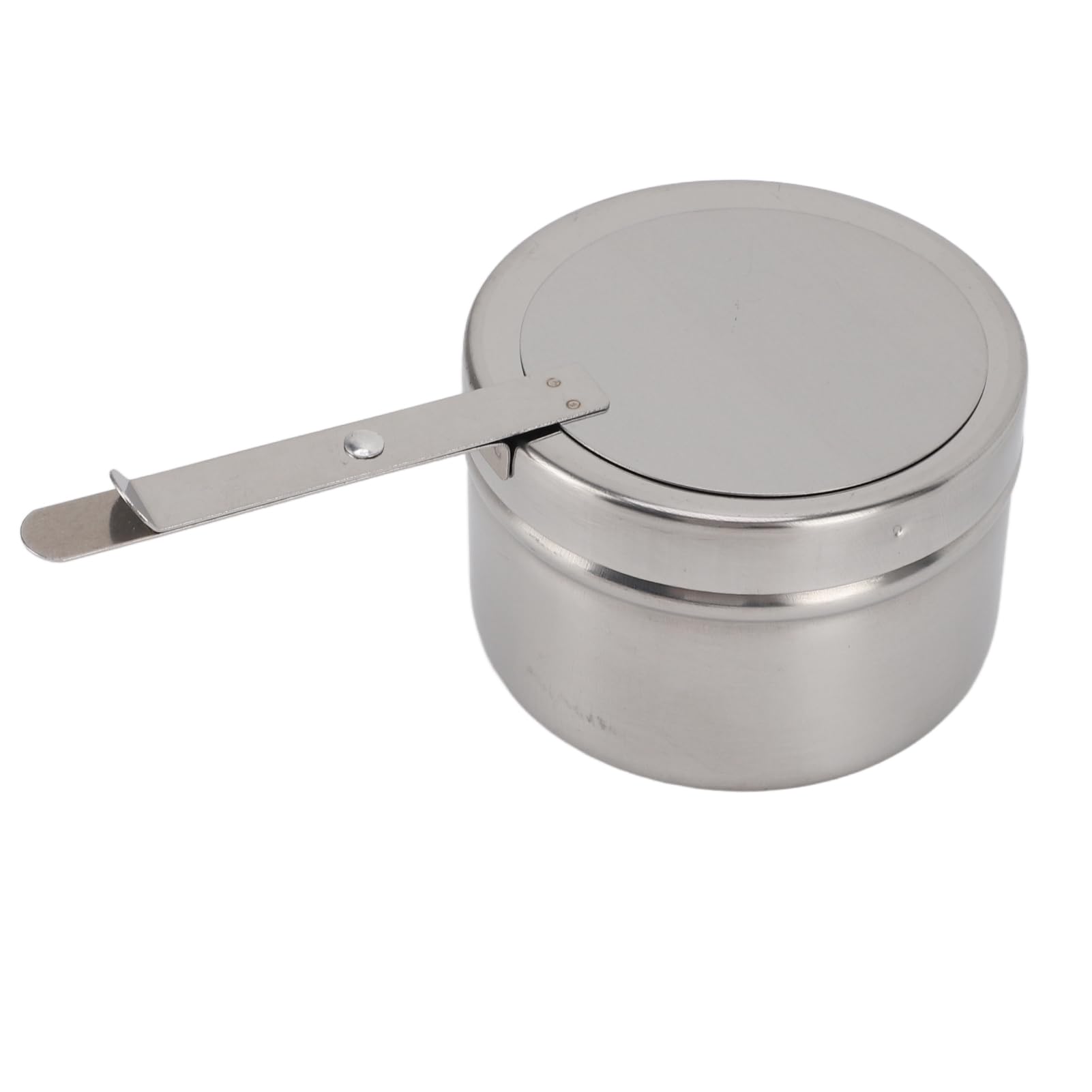 SIXRUN Plato Redondo de Acero Inoxidable de 6 Litros, Servidor de Buffet con Tapa de Vidrio Visible, Tapa Abatible de 90°, Calentador de Alcohol, Sartén Profunda, Acabado Espejo para Catering, (1