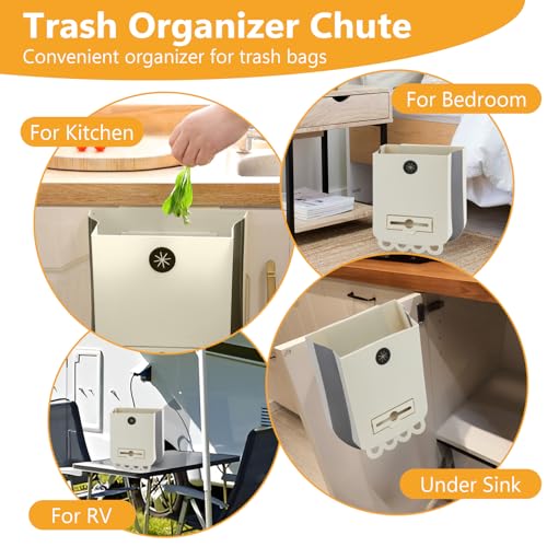 Caneca de basura plegable colgante con 60 bolsas para cocina miniatura 4