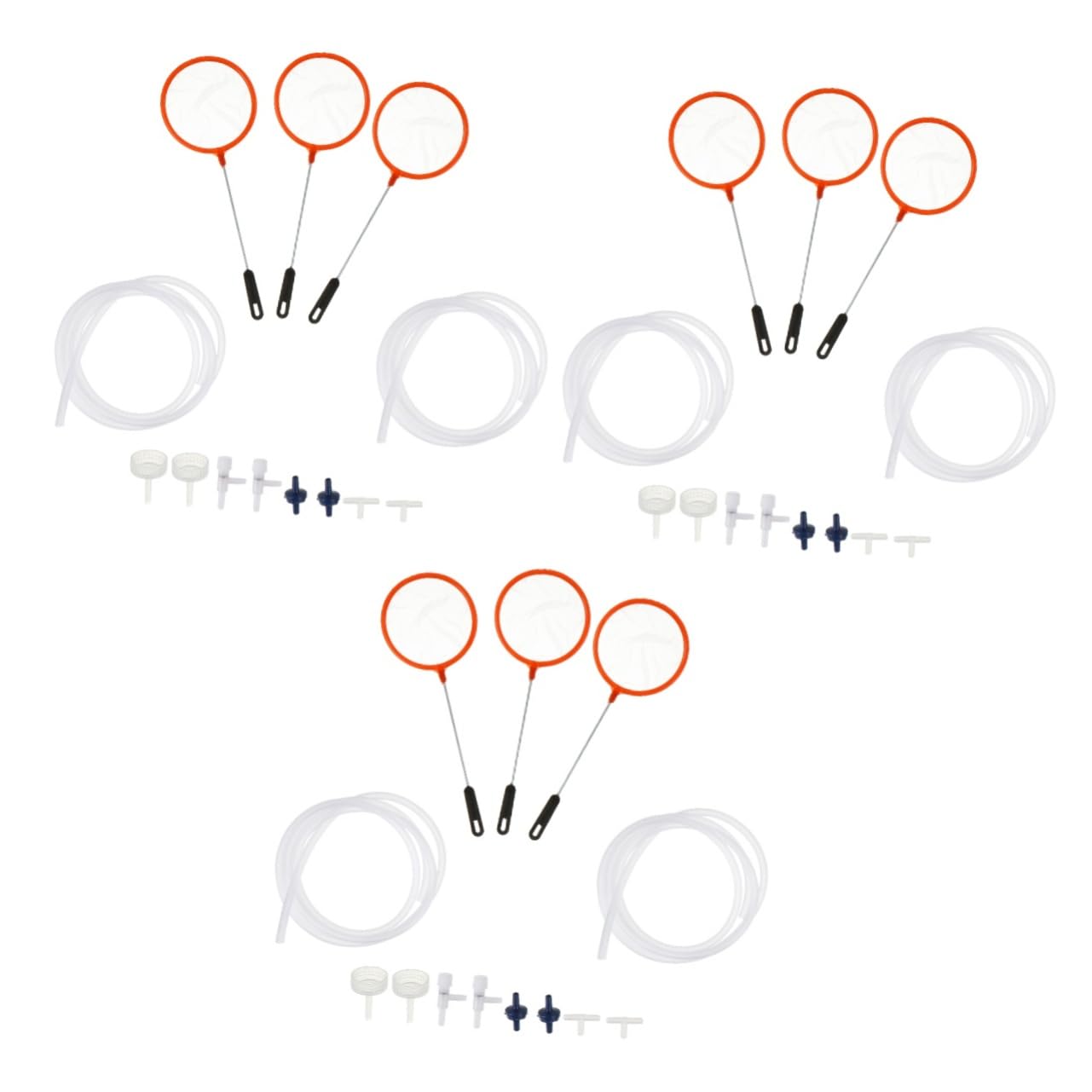 2 set di accessori per la schiusa di pesci e gamberetti, retino da atterraggio, setaccio per incubatoio, setaccio per incubatoio di gamberetti, retino da immersione, mini rete da pesca, rete per