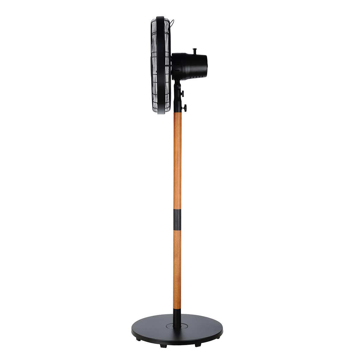 Bimar VPM410 Ventilatore a Piantana Altezza 150 cm in Legno e Metallo, Ventilatore Silenzioso con Selettore 0 +3 Velocità, Elica Ø 40 cm con 5 Pale, Motore 50W, Tasto Oscillazione Dx-Sx