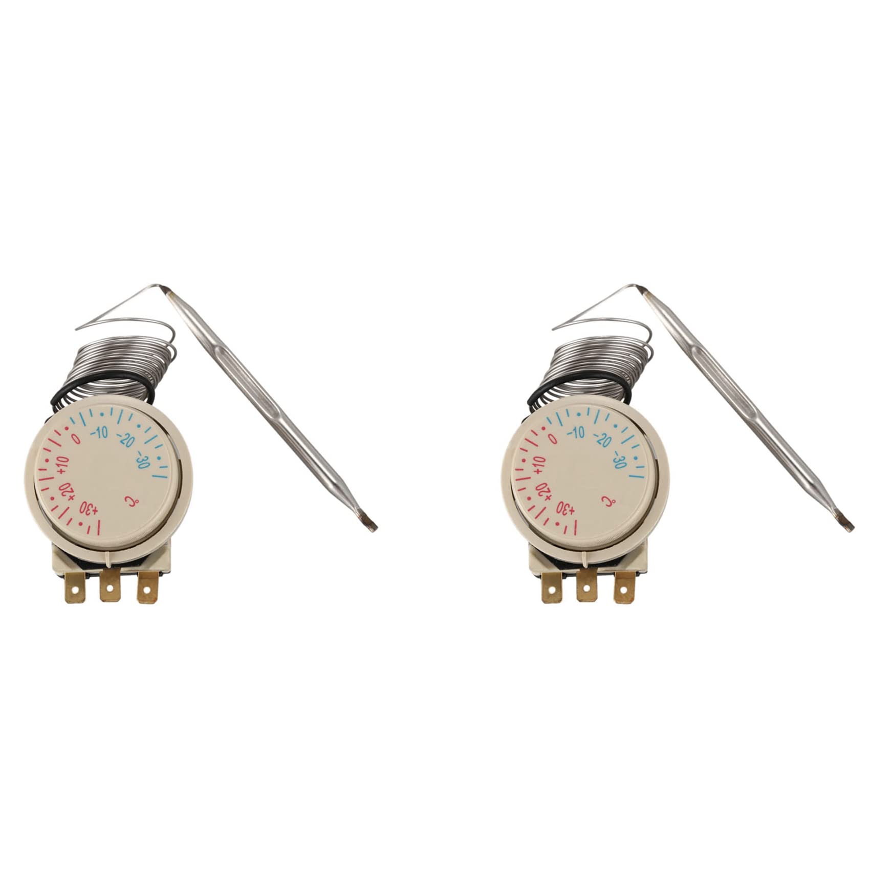 Jnchdghwa 2X Freezer -30-+30℃ AC 250V 16A AC380V Temperature Capillary Thermostat
