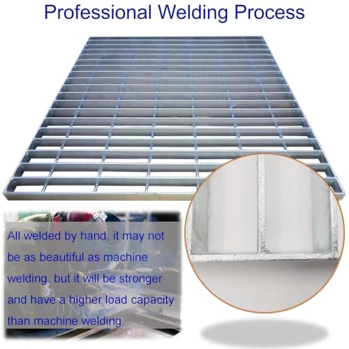 Image of Galvanized Steel Drain Grate, Driveway Channel Cover 28x28 in
