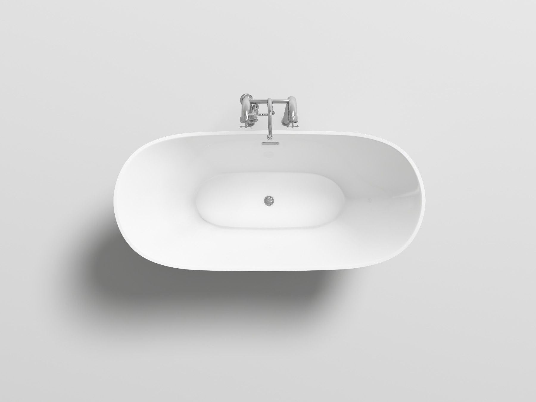 Wolnostojąca wanna Bolsena 170 x 80 cm – nowoczesne wzornictwo, ergonomiczny kształt, w zestawie zabezpieczenie przed przelaniem i syfonem, wytrzymały akryl, łatwy montaż