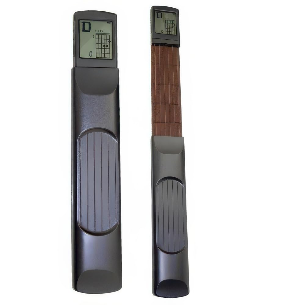 Entraîneur d’Accords de Guitare de Poche – Outil de Pratique Numérique Portable à 6 Frettes avec Écran Rotatif, Renforcement Silencieux des Doigts et Affichage des Accords - Les Beatles, Paul McCartney, John Lennon, RIngo Starr, George Harrison Entraîneur d'Accords de Guitare de Poche - Outil de Pratique Numérique Portable à 6 Frettes avec Écran Rotatif, Renforcement Silencieux des Doigts et Affichage des Accords