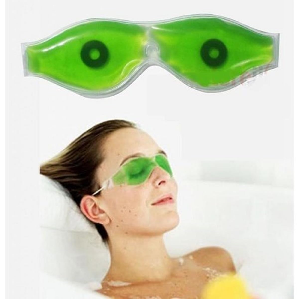 Green Cooling Aloe Vera Gel Eye Mask for Dark Circles & Puffiness – Reusable Adjustable Eye Mask for Tired Eyes, Stress Relief, and Relaxation for Men & Women-image-43
