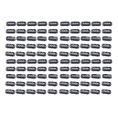 100 Pieces Wig Clips U Shape Metal Clips With Soft Rubber 6 Teeth Hairpiece Wig Clip for Wig Clips to Sew in Wig Clips to Secure Wig Hair Clips for Wigs Snap Clips