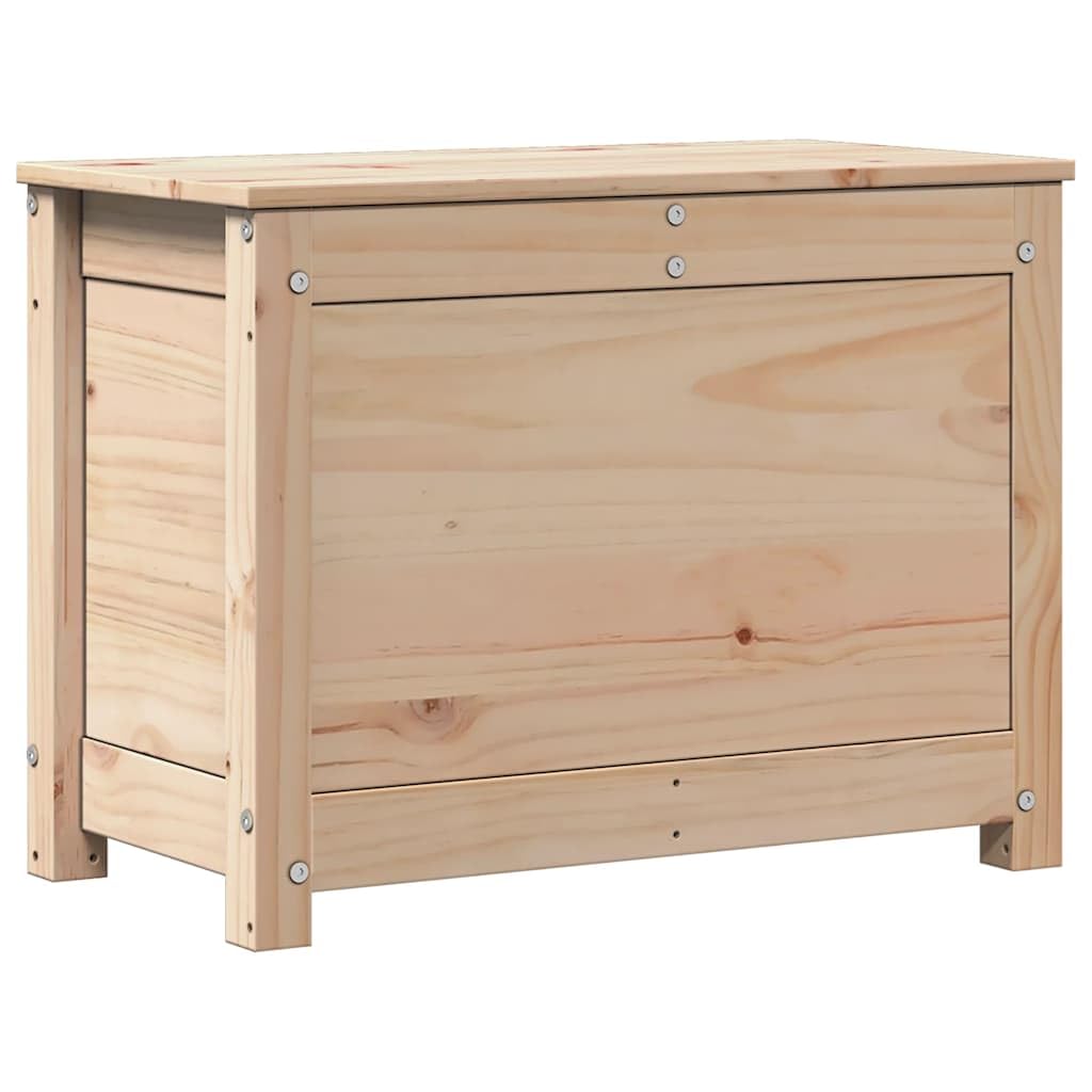 Truhe 60x32x45,5 cm Massivholz Kiefer | Deckel mit Gasdruckfeder, Reichlich Stauraum, Robust und Stabil, Mit Montageanleitung