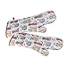 SPOTTED DOG GIFT COMPANY - Guanti da forno con motivo gatti - resistente al calore - idee regalo per donna e cuochi - 2 pezzi