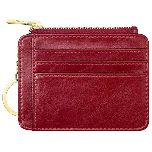 Padike Wallet for Women, Slim Credit Card Holder, Compact Size Minimalist Wallet (Red)