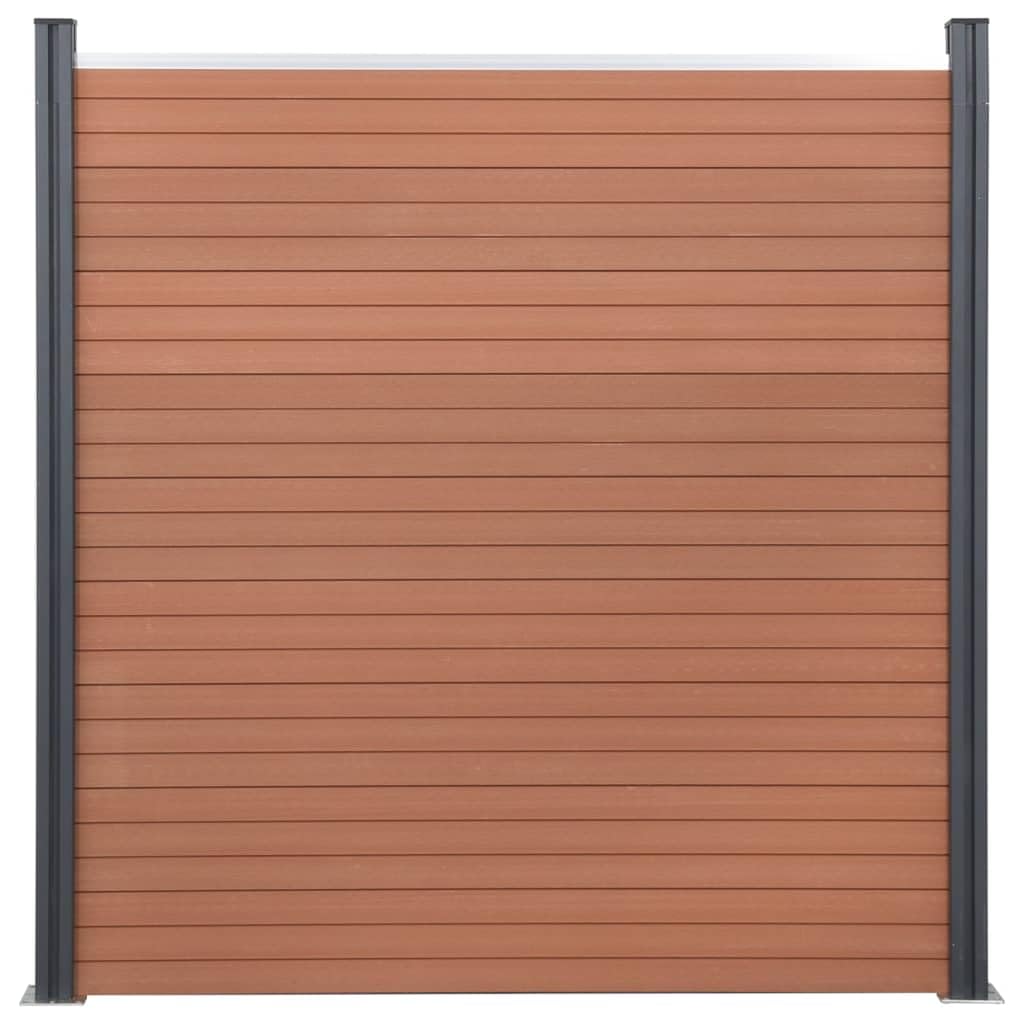 vidaXL Zaunelement-Set Braun 180x186 cm WPC