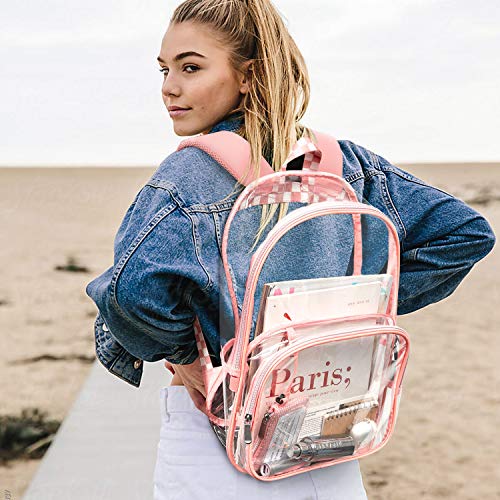 Mommore Clear Backpack Durable Clear Bookbags Transparent Backpack For Work, Security #TOP1