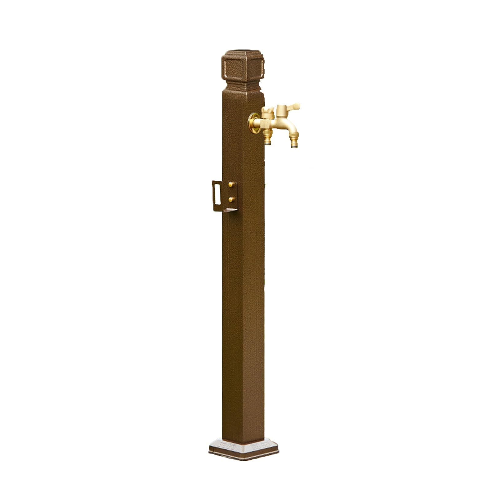 WOTZOV Outdoor Water Column With Double Faucet, 37.4In Vertical Garden Irrigation Hydrant, Freeze Proof Courtyard Column, Garden Faucet For Efficient Watering，95cm/37.4in B