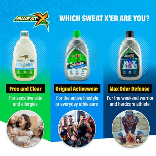 What is the best detergent for workout underwear? 6 Sweat X Original Activewear Laundry Detergent – Remove the Worst Odors & Toughest Stains – High Performance Sports Wash for Training Gear & All Fabric Types – 45 Loads – 1 Pack
