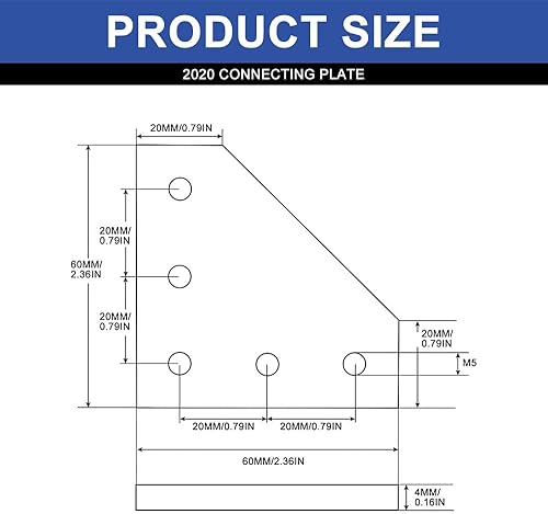 Miniatura 4 de 10 unids 2020 placa de extrusión de aluminio conector esquina L soporte 8020 V ranura hardware ranura T accesorios con tuercas en T y tornillos