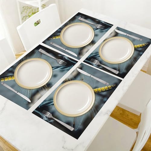 Sets de table en PVC faciles à nettoyer pour éliminer les taches de graisse