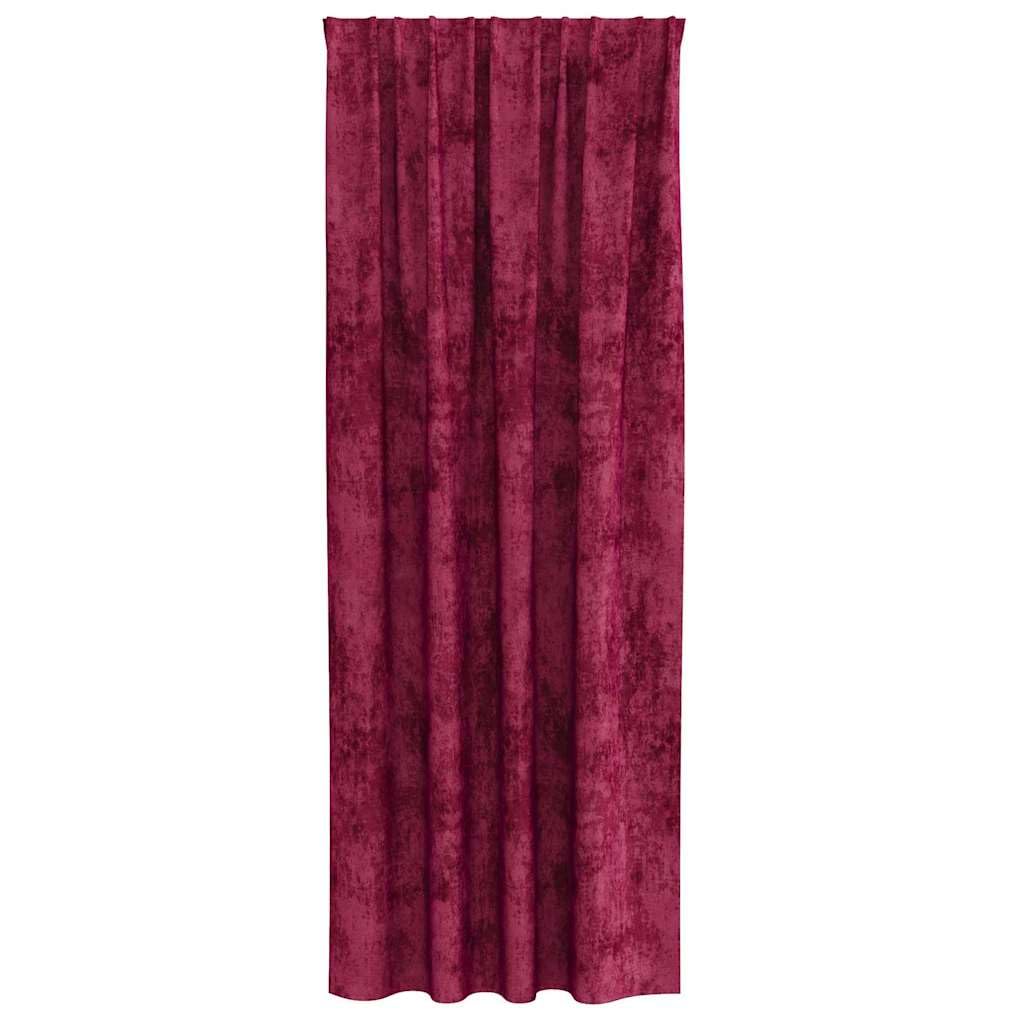 Cortinas de terciopelo rojo vino 225 x 140 cm, 2 unidades de cortinas con oscurecimiento y protección térmica contra el frío, opacas para salón, dormitorio, habitación infantil, protección