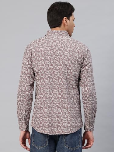 Image of Majestic Man Men's Stylish Floral Print Slim Fit Casual Shirt - Pure Cotton| Full Sleeve | Trendy & Comfortable