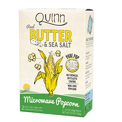Quinn Snacks Microwave Popcorn Variety Pack (Butter & Sea Salt, White Cheddar, And Parmesan & Rosemary) {3 Pack} #TOP1