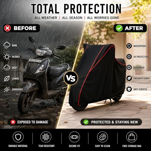Image of My NEW Covers 100% Water Resistance Avenis 125 Scooty Cover | Taffeta Body Cover for Rain & Sun | UV Protection, Dustproof, Scratch Resistant, Windproof, Heat Resistant, Vehicle Specific Fit
