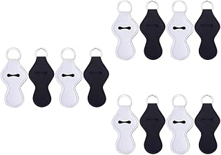 KALLORY 12 Peças Estojo De Batom Chaveiro Decoração Externa Cordão Em Massa Porta-Chaves Porta-Chaves Bolsa Manga Batom Porta-Chaves Perda Lipg Porta-Chaves Protetor Labial Porta-Chaves