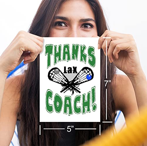 Play Strong 3-Pack Thanks Lacrosse Coach You're Awesome (Green, 5X7) Greeting Thank You Cards Set Amazing For Lacrosse Players, Teams, Coaches, Family And Fans - Your Coaches Will Love 'Em! #TOP4