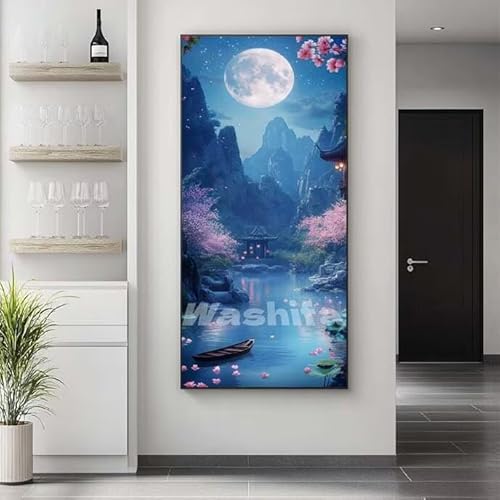 �������G �� �i�� �����h��G �L�b�g DIY ��l ���S�Ҍ��� �f�W�^�����G ��h�� �����L�b�g�ɂ��G�� Paint By Numbers �A�N�����y�C���g ���ʉ� �����Ńy�C���g �z�[�� �I�t�B�X���� �M�t�g 50x100 cm, �t���[���Ȃ�