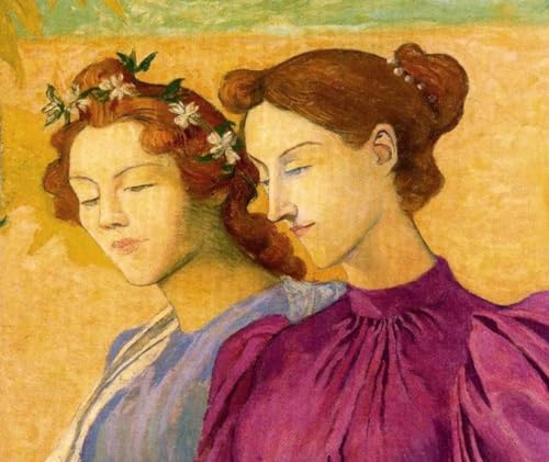 Pintura por números para adultos de dos niñas para revivir recuerdos lindos