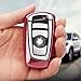 QBUC Key Fob Cover Protective Case, Soft TPU Anti-dust Protection Key Case Shell Keyless Remote Control Smart Car Key Protector for 1/2/3/4/5/6/7 Series and X3 X4 M2 M3 M4 M5 M6(Pink)