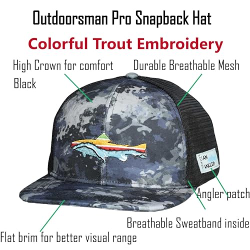 Image of EDTREK Outdoorsman Pro Trucker Breathable Mesh Performance Cap - Flat Brim Snapback Hat