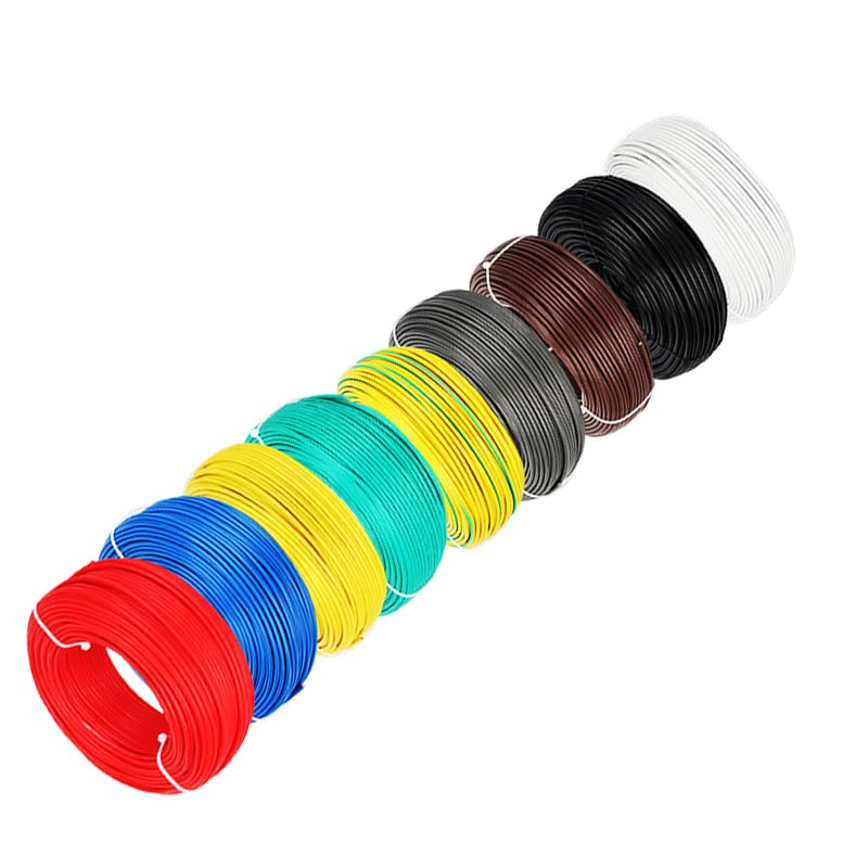 Cable electrónico para autocaravana, 100 metros/lote, 22/20 AWG, monohebra, multihilo, cobre puro, PVC, ignífugo, alambre flexible, línea LED, bricolaje (Size: White 100m, Color: 20 AWG)