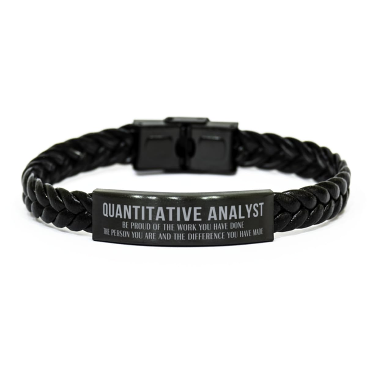 Quantitative Analyst Braided Leather Bracelet Gifts, Quantitative Analyst Appreciation Gifts for Women or Men, Thank you Quantitative Analyst Retirement Appreciation Gifts for Quantitative Analyst Be