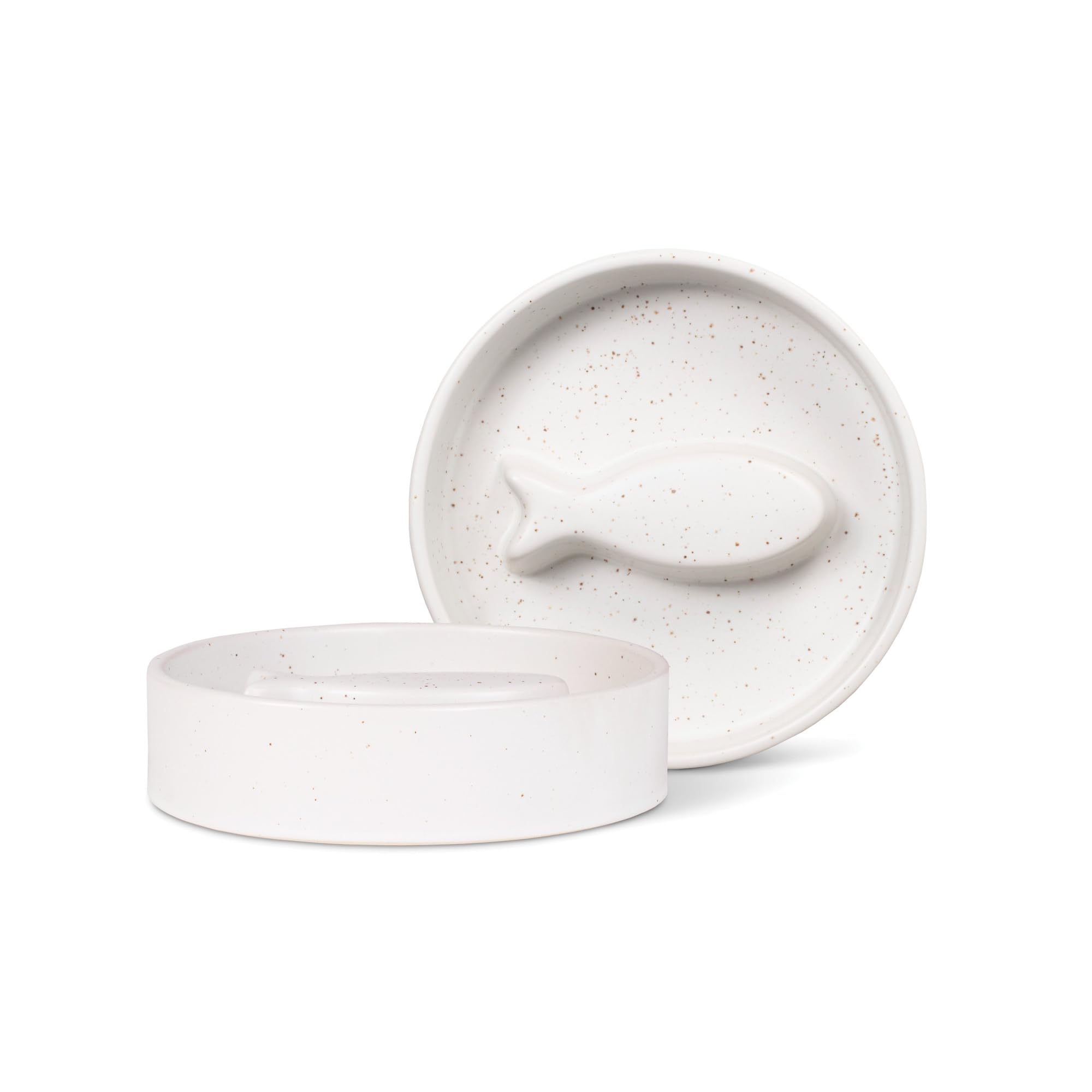 Fringe Studio Ceramic Slow Feeder Pet Bowl (6.5" Diameter x 2.5" H, 30 fl.oz.), PetShop Collection (780MD001)