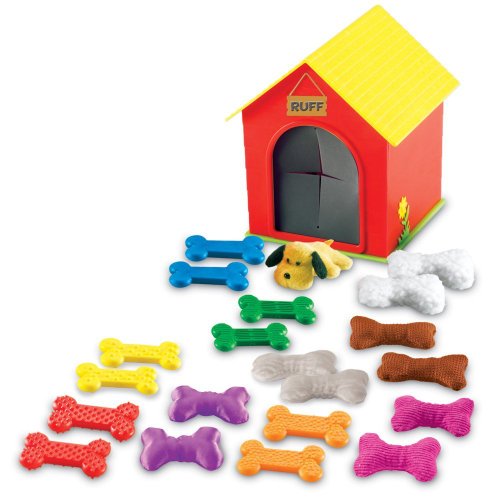 Learning Resources Ruffs Hundehütte Haptik-Spielset, Vorschule, Tastsinn fördern, Oberflächen erforschen und feinmotorische Fähigkeiten entwickeln, Kinder ab 3 Jahren